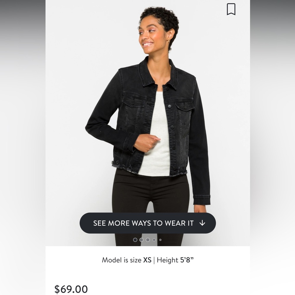 Brand new black Jean jacket with tags